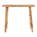 Console en bois de teck naturel design minimaliste 90x40 cm pour salon ou entrée