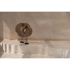 Coquillage décoratif perlé sur socle en coquille naturelle