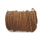 Bobine de 12m de corde décorative en fibre de coco naturelle brune texturée