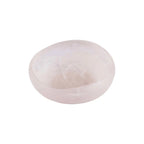 Pierre de quartz rose poli en forme organique pour décoration en résine blanche albâtre