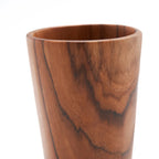 Coupe en racine de teck cylindrique – Finition naturelle – H16 cm