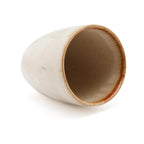 Lot de 6 coupes en céramique artisanale beige à bord contrasté rustique