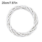 Couronne Murale en Rotin Blanc 20cm