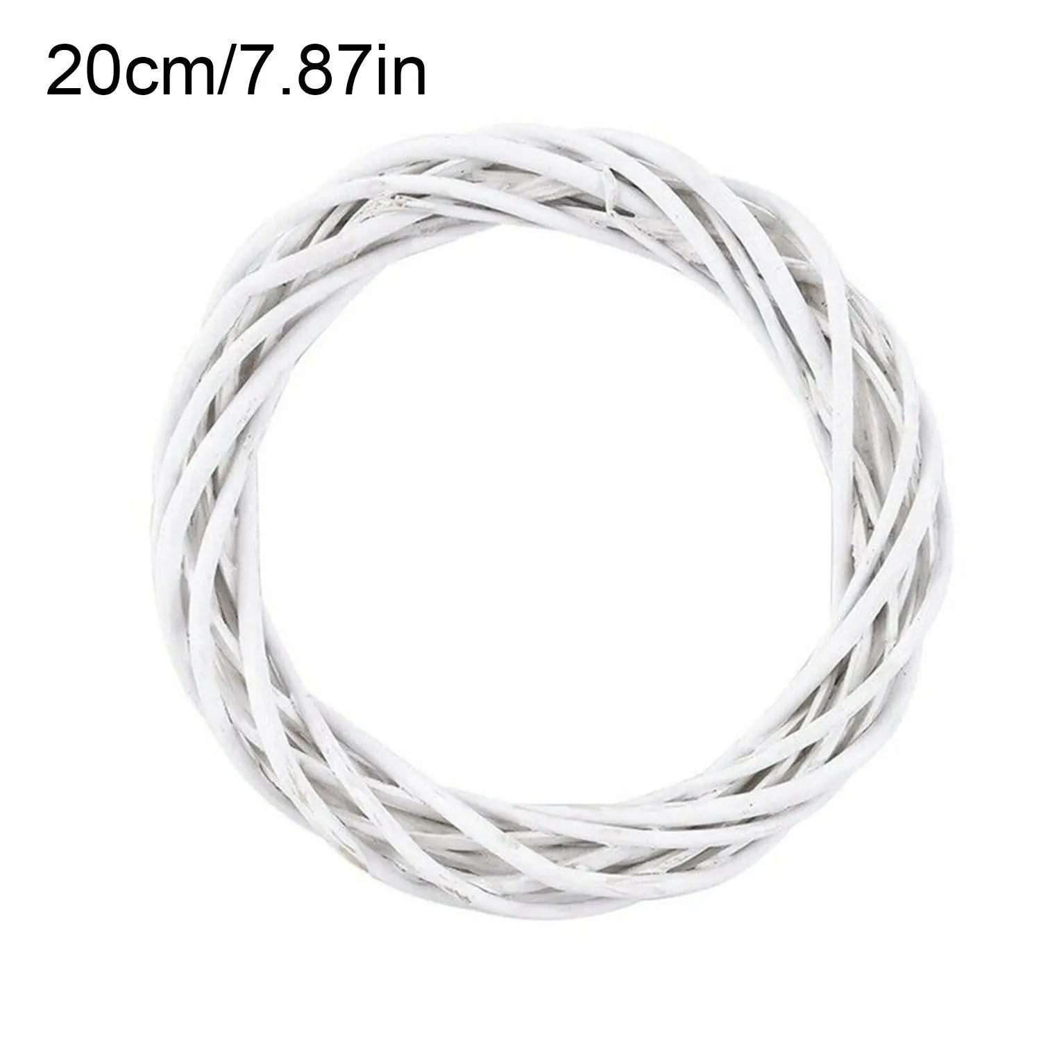 Couronne Murale en Rotin Blanc 20cm