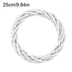 Couronne Murale en Rotin Blanc 25cm
