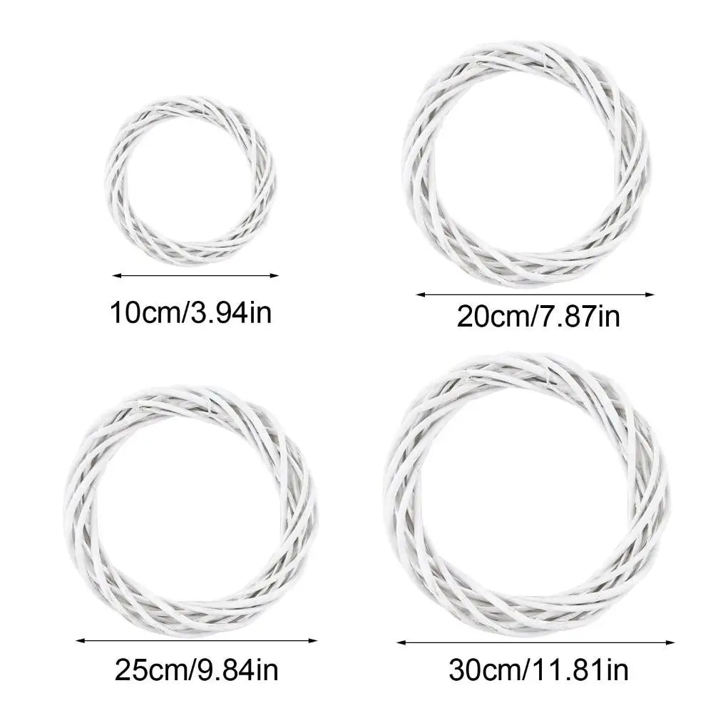 Couronne Murale en Rotin Blanc dimension