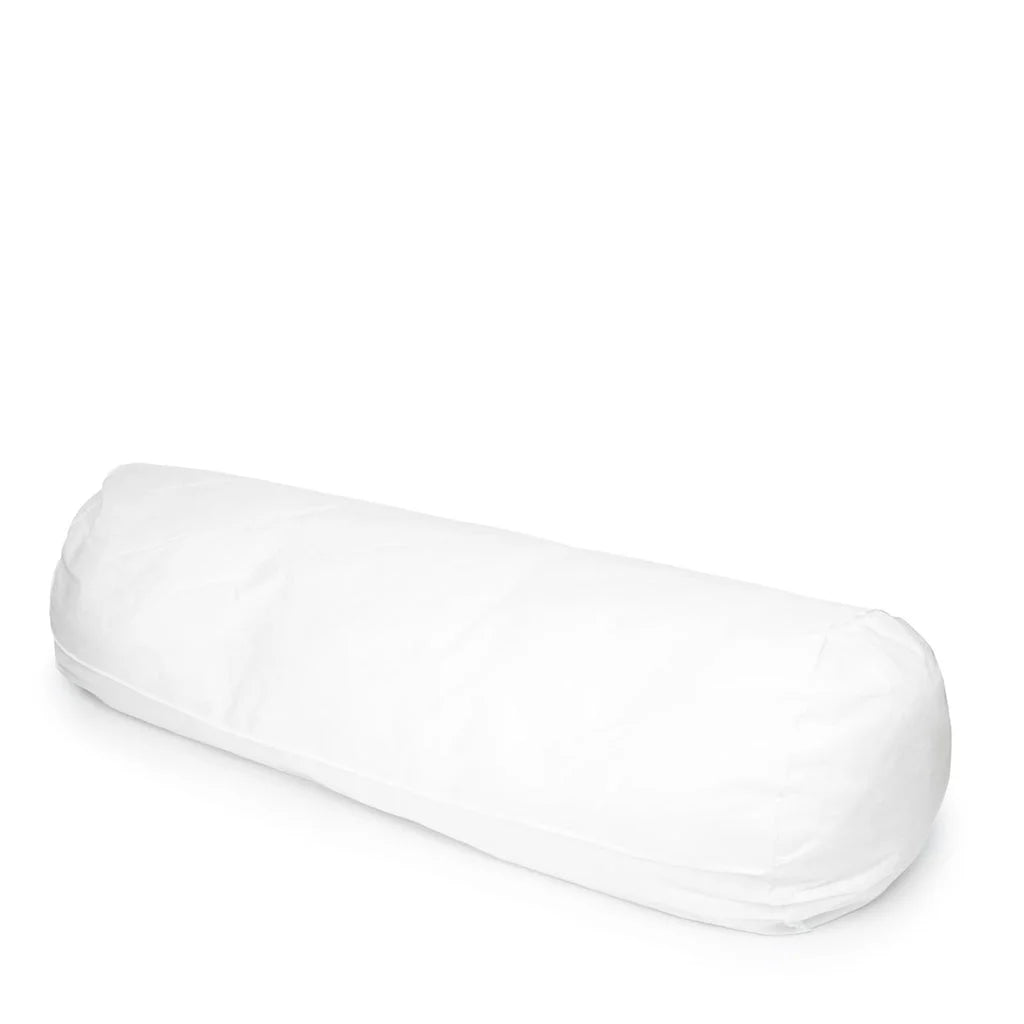 Coussin intérieur rectangulaire blanc 35x100 avec bouleau cylindrique en coton