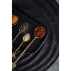 Cuillère à salade en laiton palmier – Finition dorée