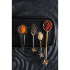 Cuillère à salade en laiton palmier – Finition dorée