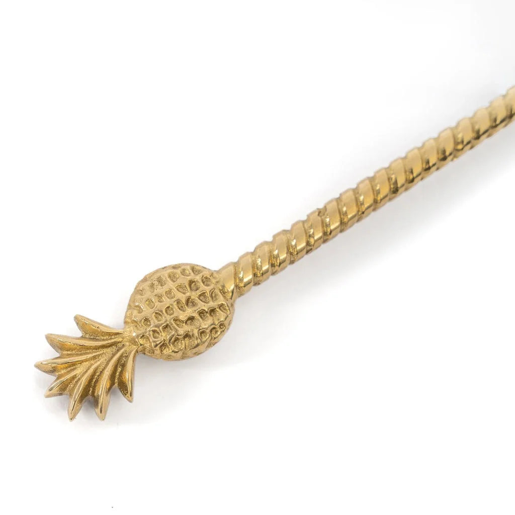 Ficelle à thé en ananas doré, idéale pour décorer vos boissons tropicales