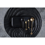 Cuillère à thé en laiton palmier – Finition dorée