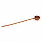 Cuillère de dosage en teck naturel avec manche long et bol rond de 19x3 cm