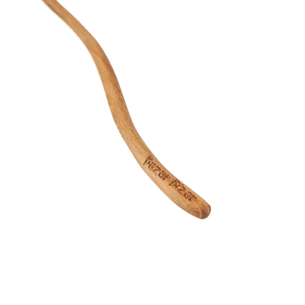 Cuillère doseuse en racine de teck avec motif zigzag, 22 cm, en bois naturel