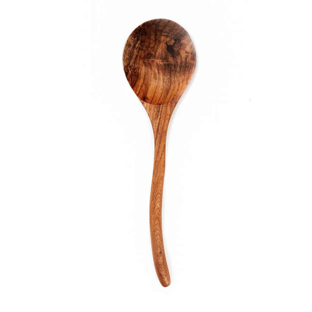 Cuillère en racine de teck pour cuisiner, modèle La cuillère en racine de teck L