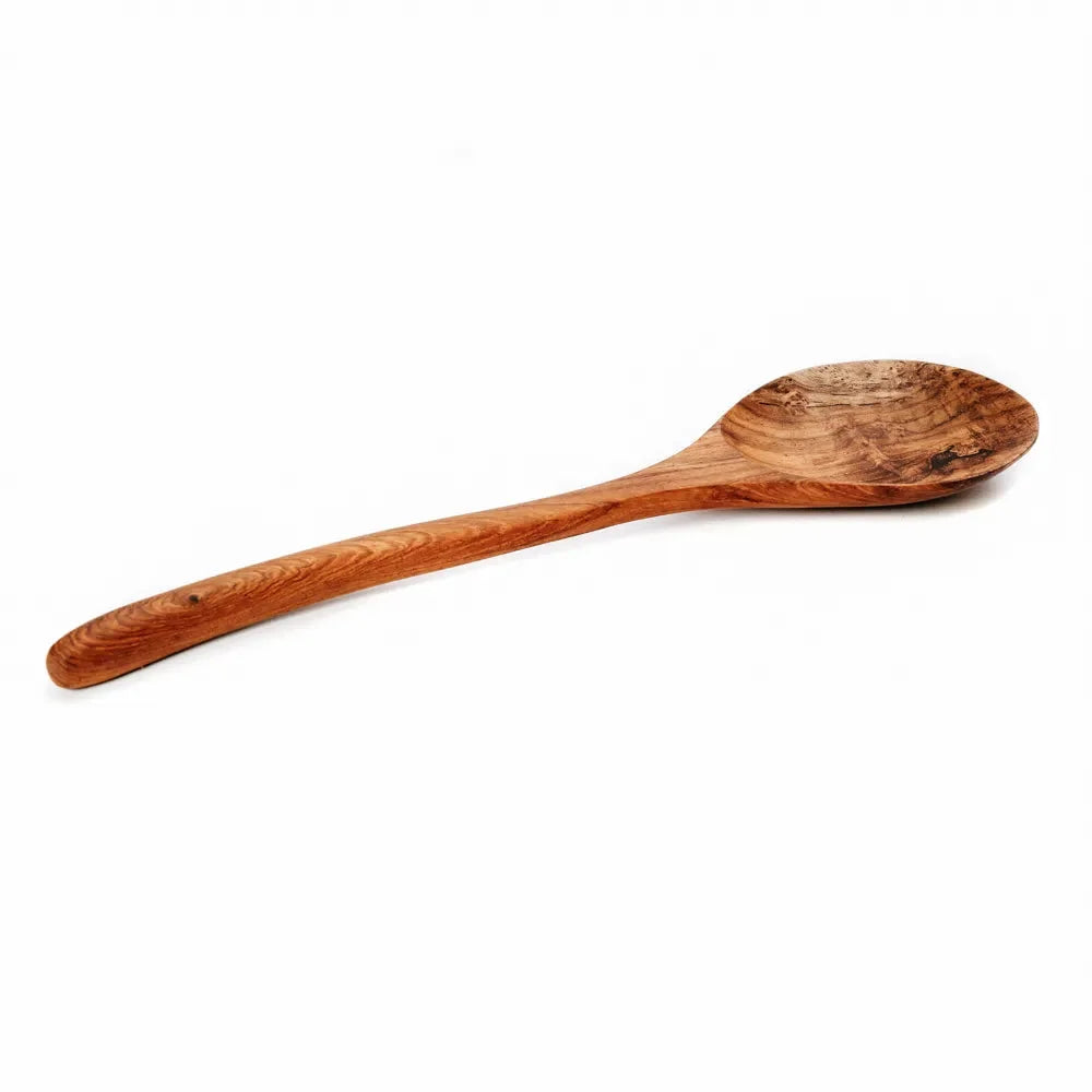 Cuillère en racine de teck pour la cuisine, modèle L, artisanale et écologique