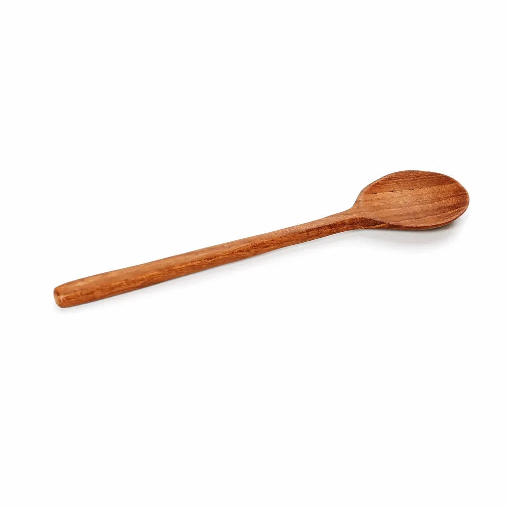 Cuillère en racine de teck pour cuisiner, taille M, artisanale et écologique