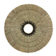 Décor mural circulaire en herbe et coton noir 75x75 cm pour décoration intérieure