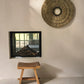 Déco mural en herbe mengdong et coton noir pour intérieur minimaliste 75x75 cm
