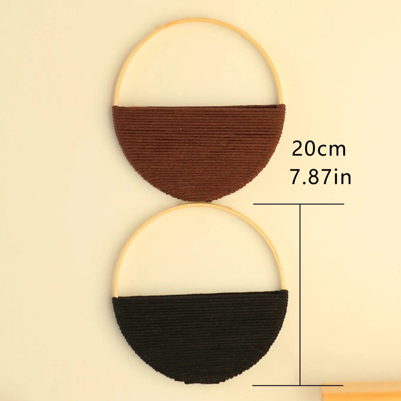 Déco murale ronde en macramé lot de 2 variante 3