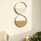 Déco murale ronde en macramé lot de 2