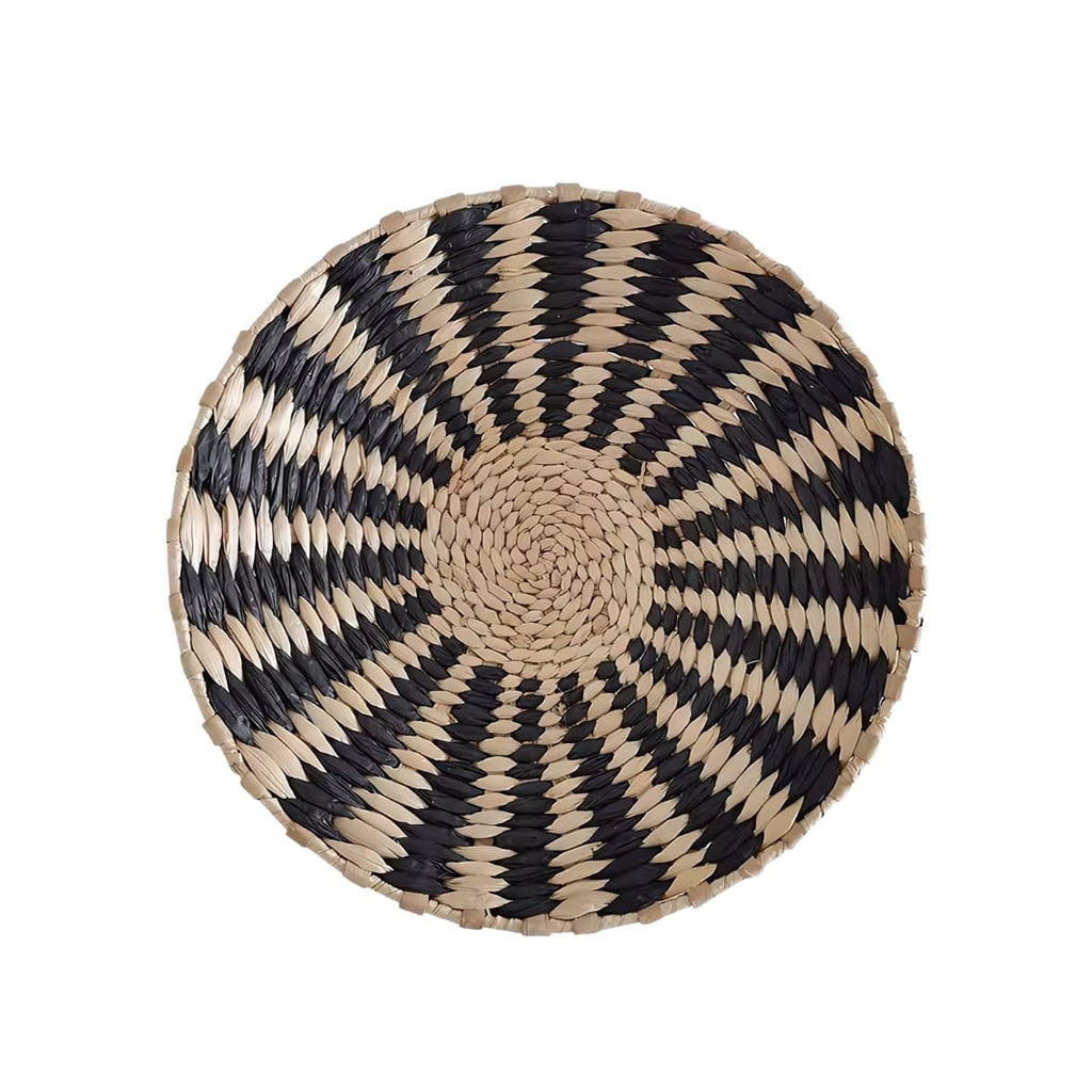 Déco murale en rotin rayons noirs