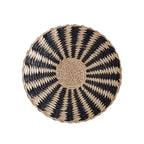 Déco murale en rotin rayons noirs