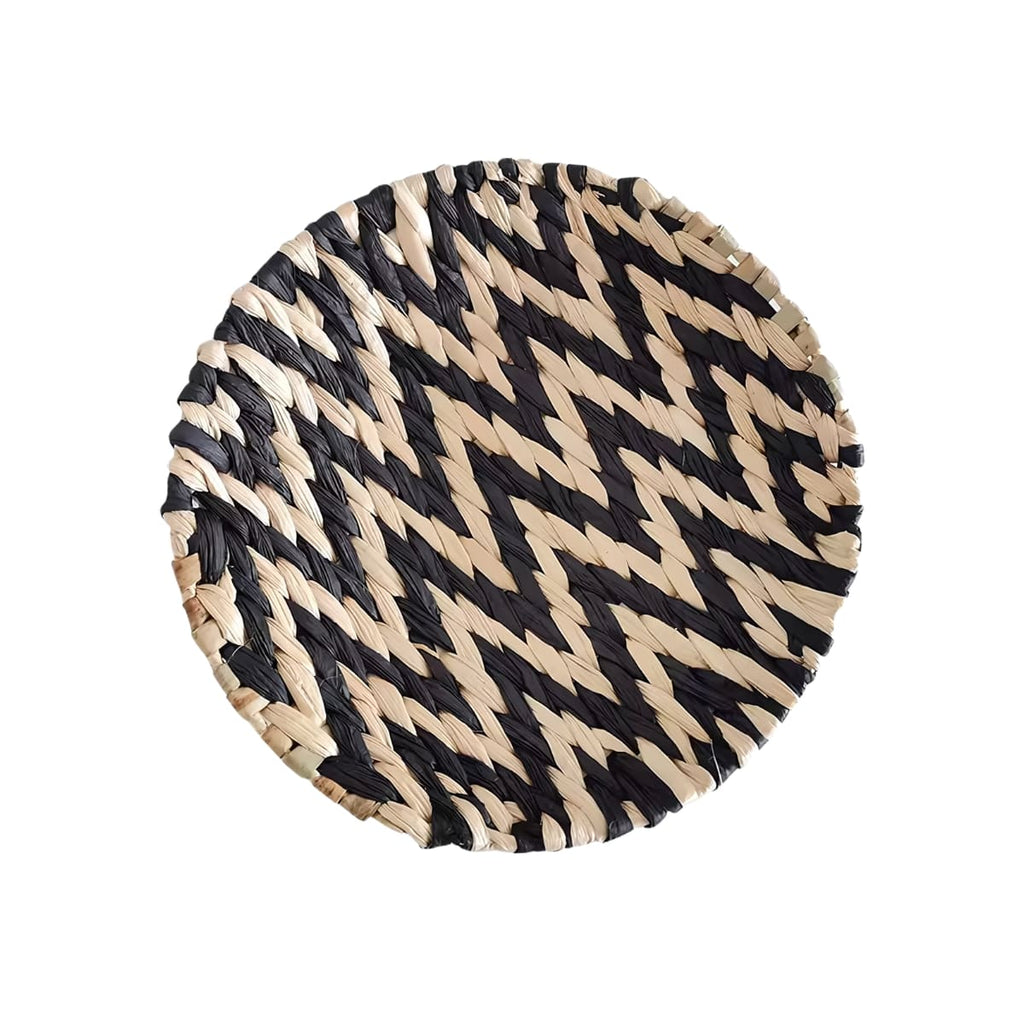 Déco murale en rotin zébré noir