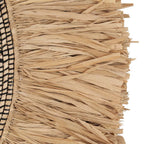 Décor mural rond en herbe tressée naturelle 85 cm