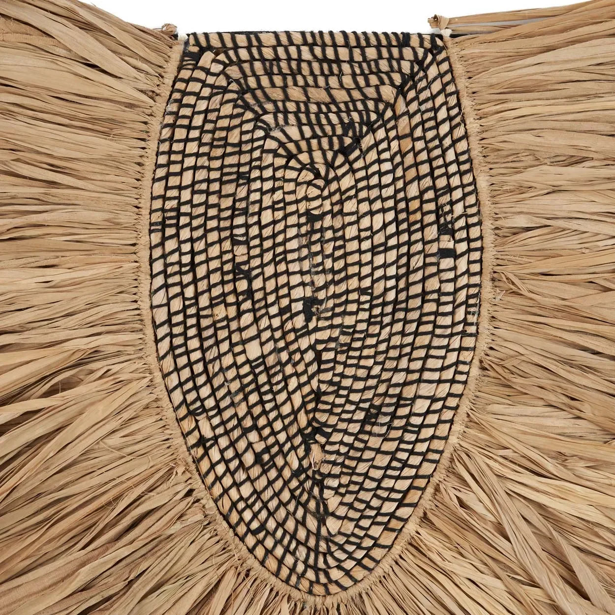 Mur mural rond en herbe tressée naturelle, décoration bohème 85 cm