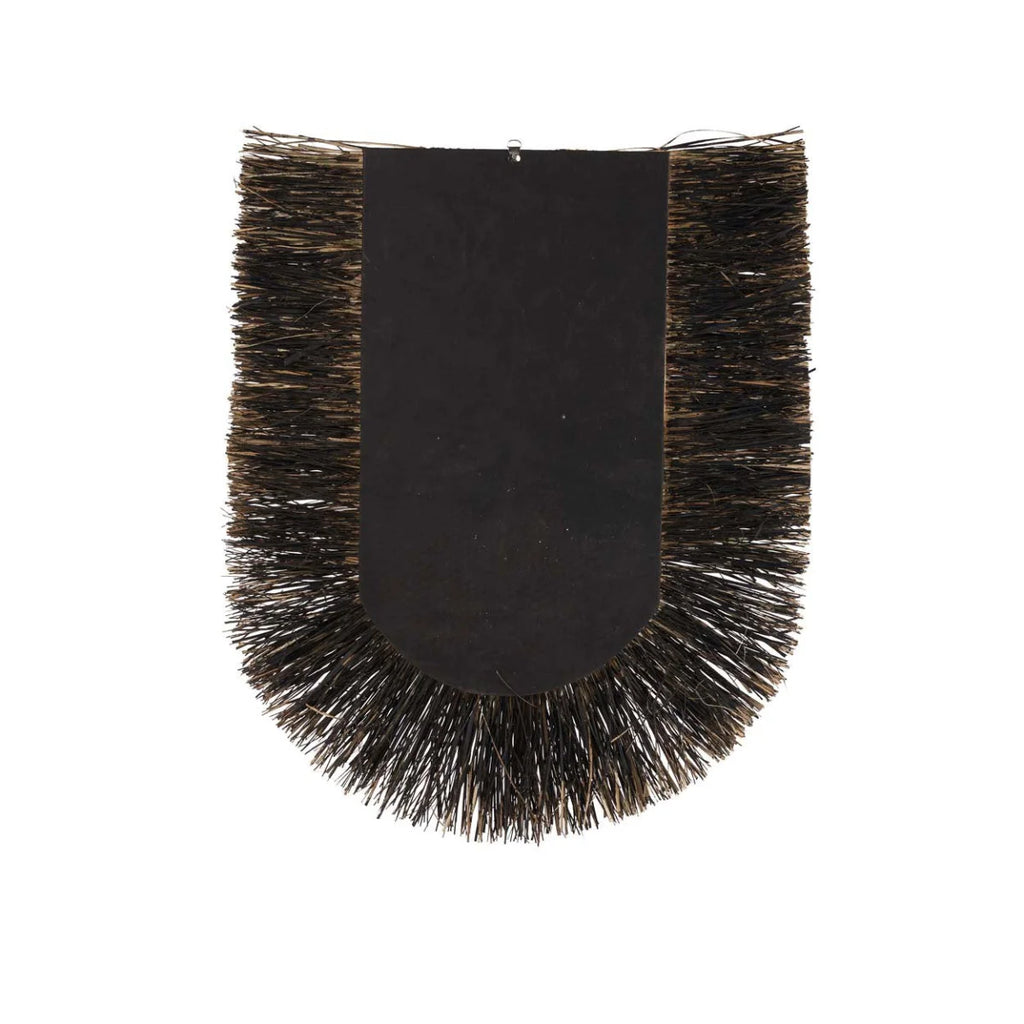 Décoration murale en fibres naturelles noires 87x74 cm