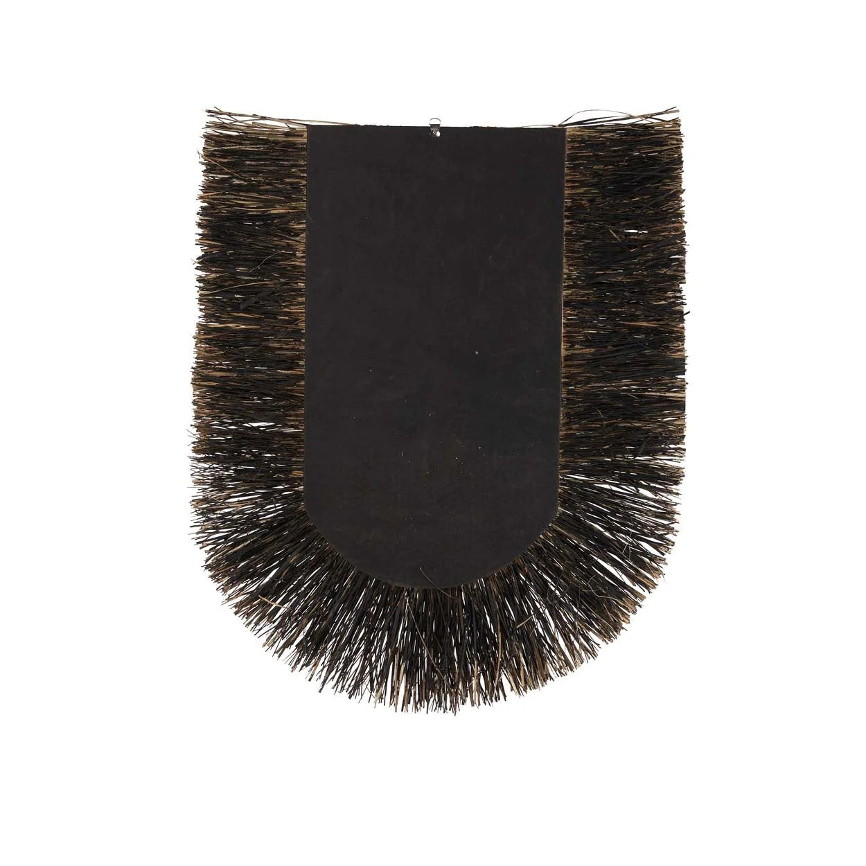Brosse en U avec poils foncés pour décoration murale en fibres naturelles noires