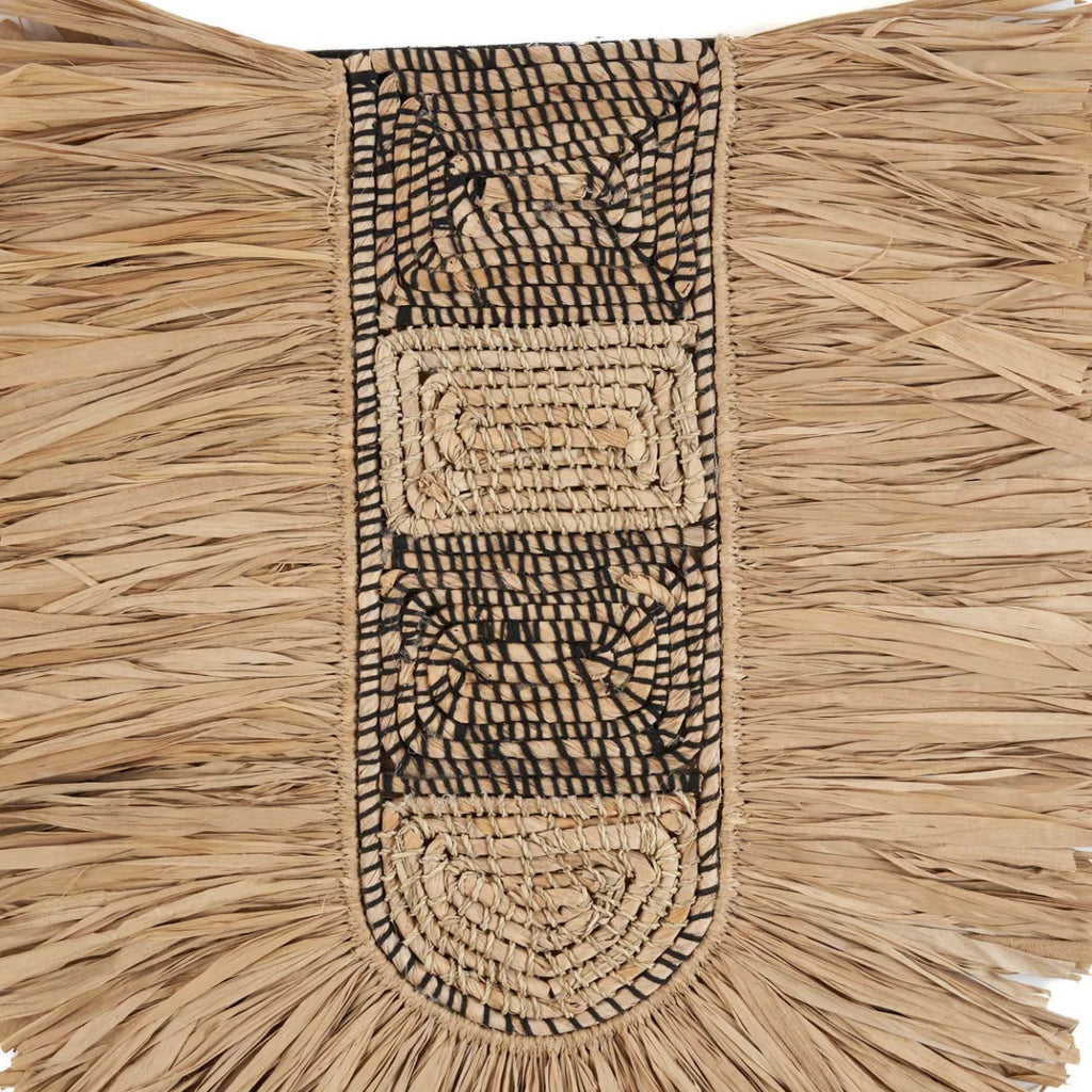 Décoration murale en herbe naturelle tressée 85x78 cm
