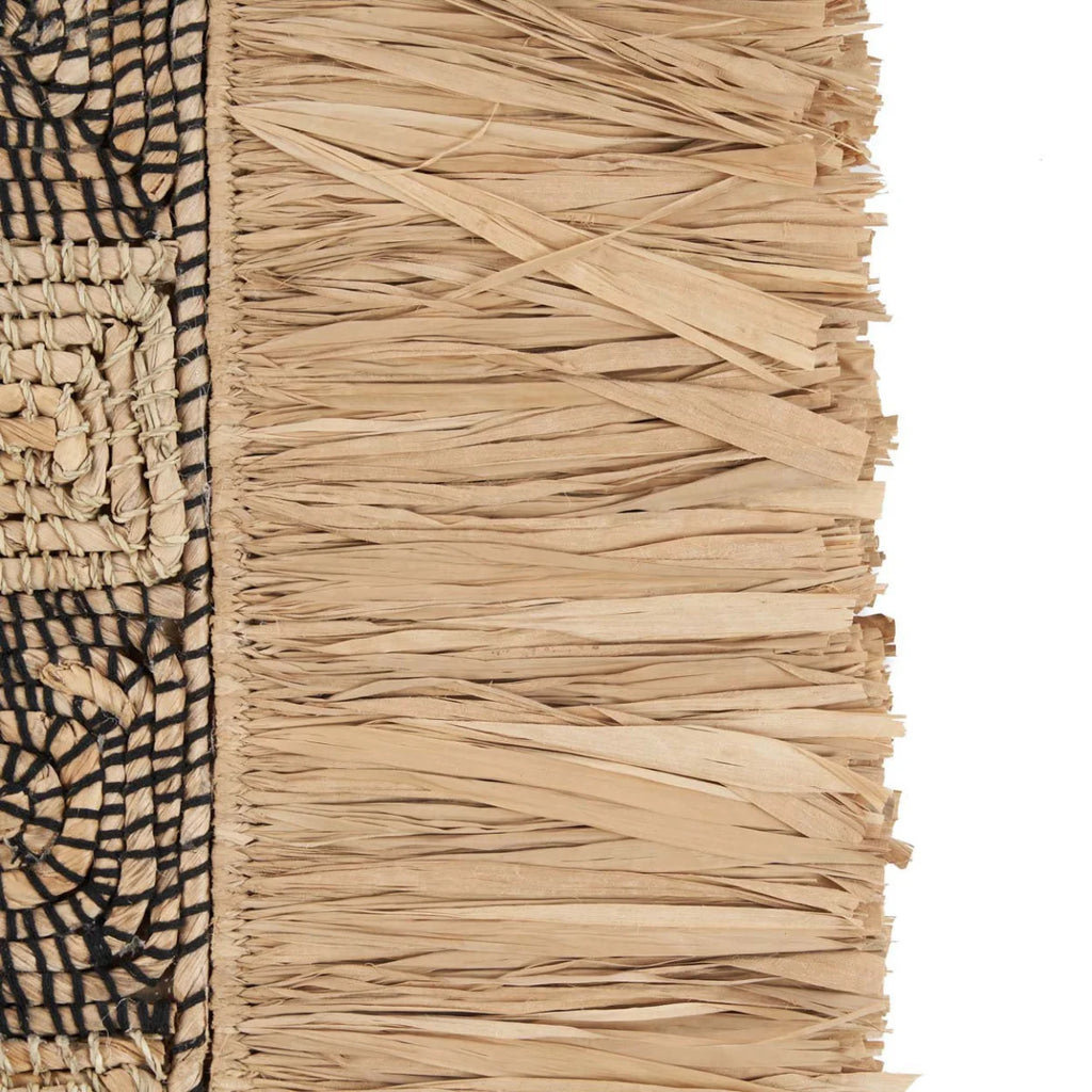 Décoration murale en herbe naturelle tressée 85x78 cm