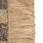 Décoration murale en herbe naturelle tressée 85x78 cm