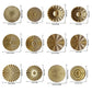 Toutes les variantes de décoration murale ronde dorée en métal