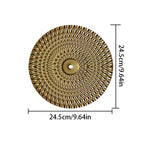 Décoration murale ronde dorée en métal variante 1 taille grand