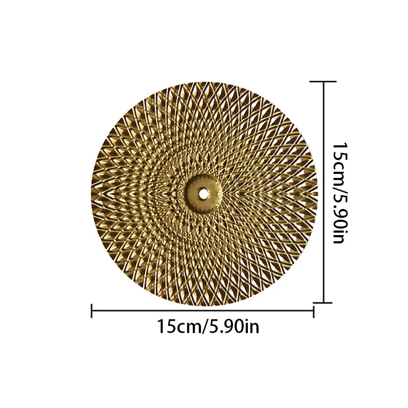 Décoration murale ronde dorée en métal variante 1 taille petit