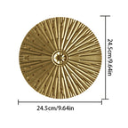 Décoration murale ronde dorée en métal variante 3 taille grand