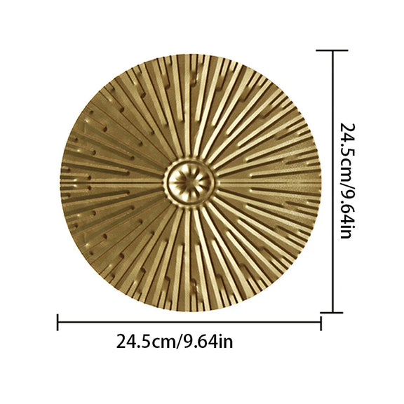 Décoration murale ronde dorée en métal variante 3 taille grand