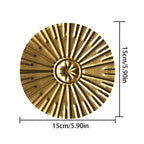 Décoration murale ronde dorée en métal variante 3 taille petit