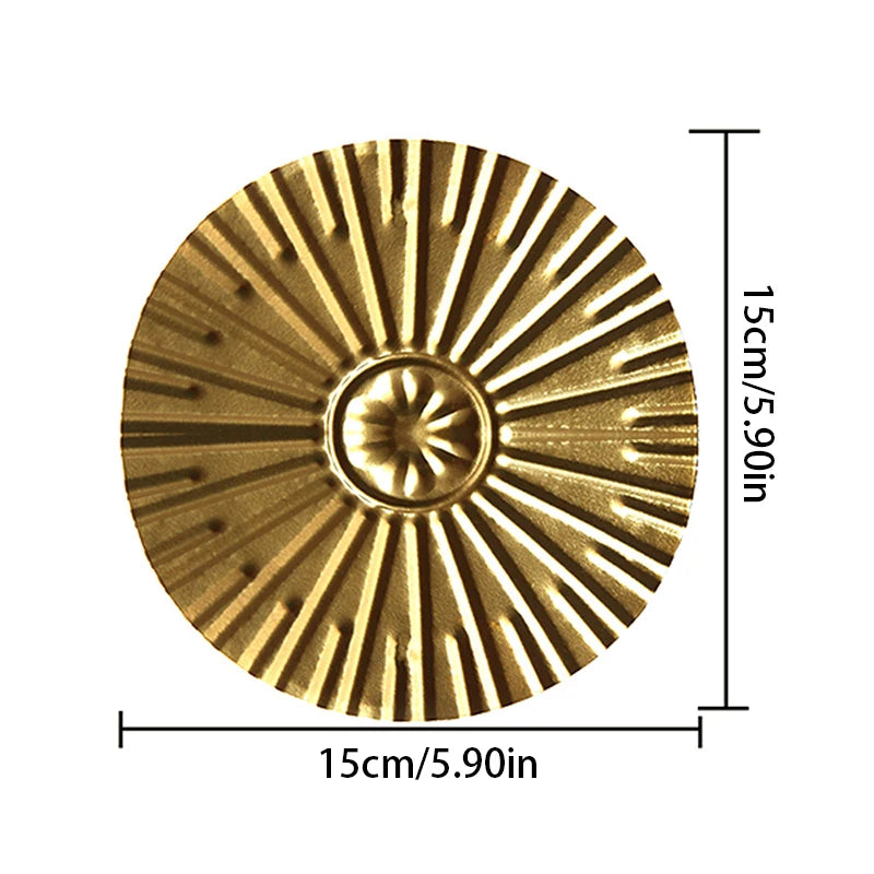 Décoration murale ronde dorée en métal variante 3 taille petit