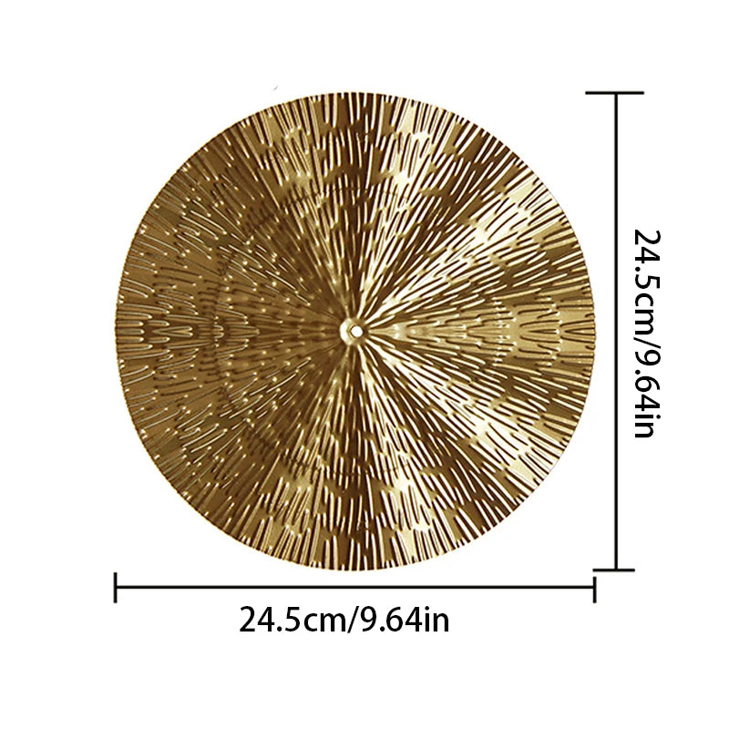 Décoration murale ronde dorée en métal variante 4 taille grand