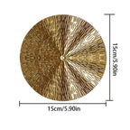 Décoration murale ronde dorée en métal variante 4 taille petit
