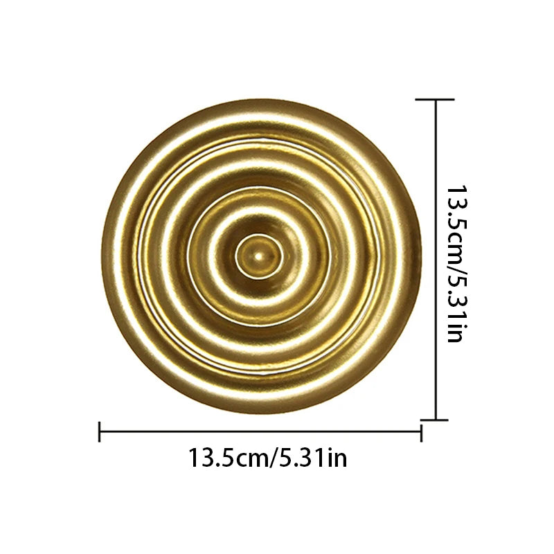Décoration murale ronde dorée en métal variante 6 taille petit
