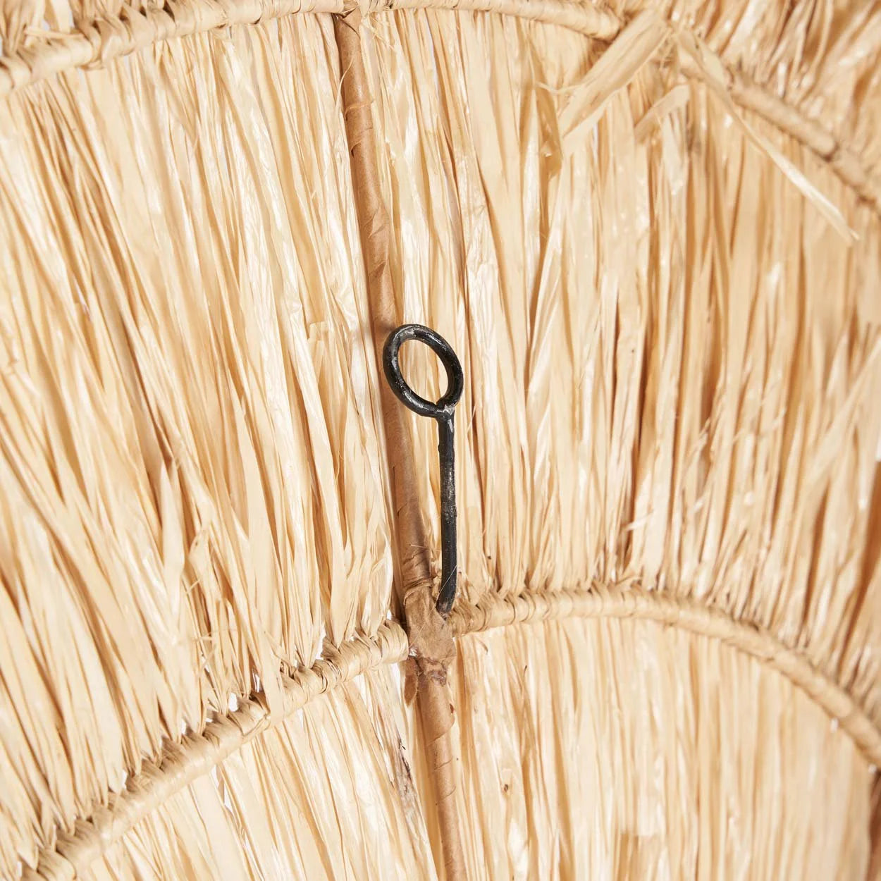 Décoration murale ronde en sisal naturel avec franges – Ø85 cm