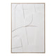 Décoration murale en toile blanche avec relief 60x90 cm