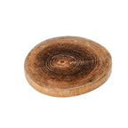 Tranche d’arbre circulaire en bois.