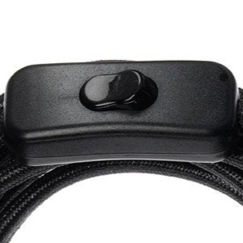 Interrupteur inline noir avec câble tissé pour suspension longue 450 cm