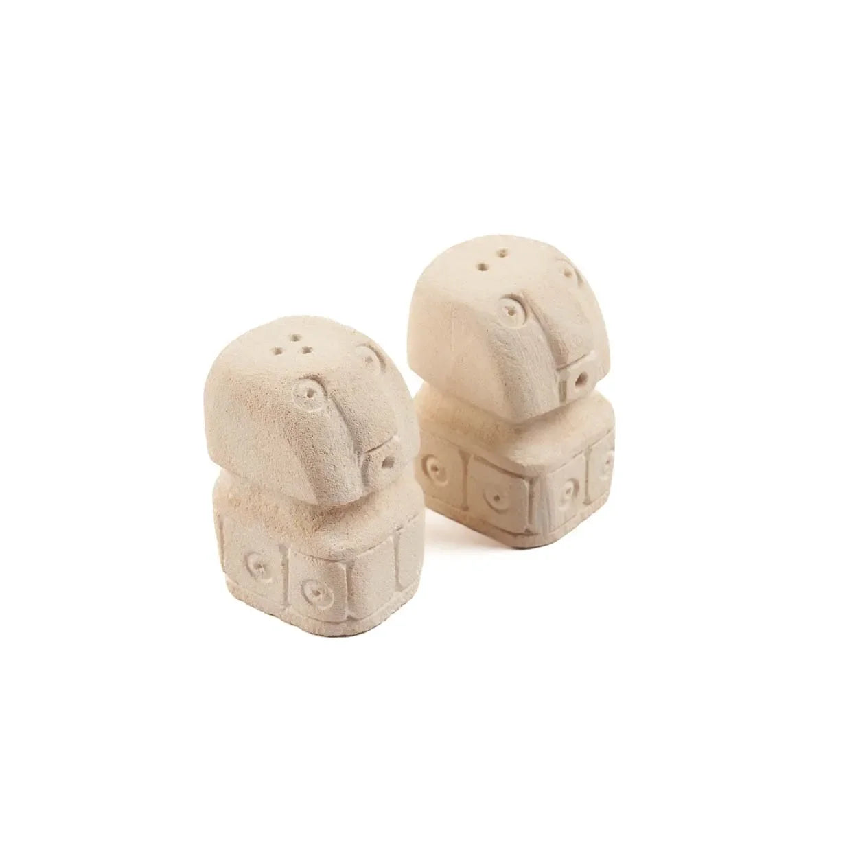 Sel de poivre en céramique forme totem naturel 7 cm pour salière et poivrière
