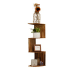 Étagère murale d'angle en bois 4 niveaux